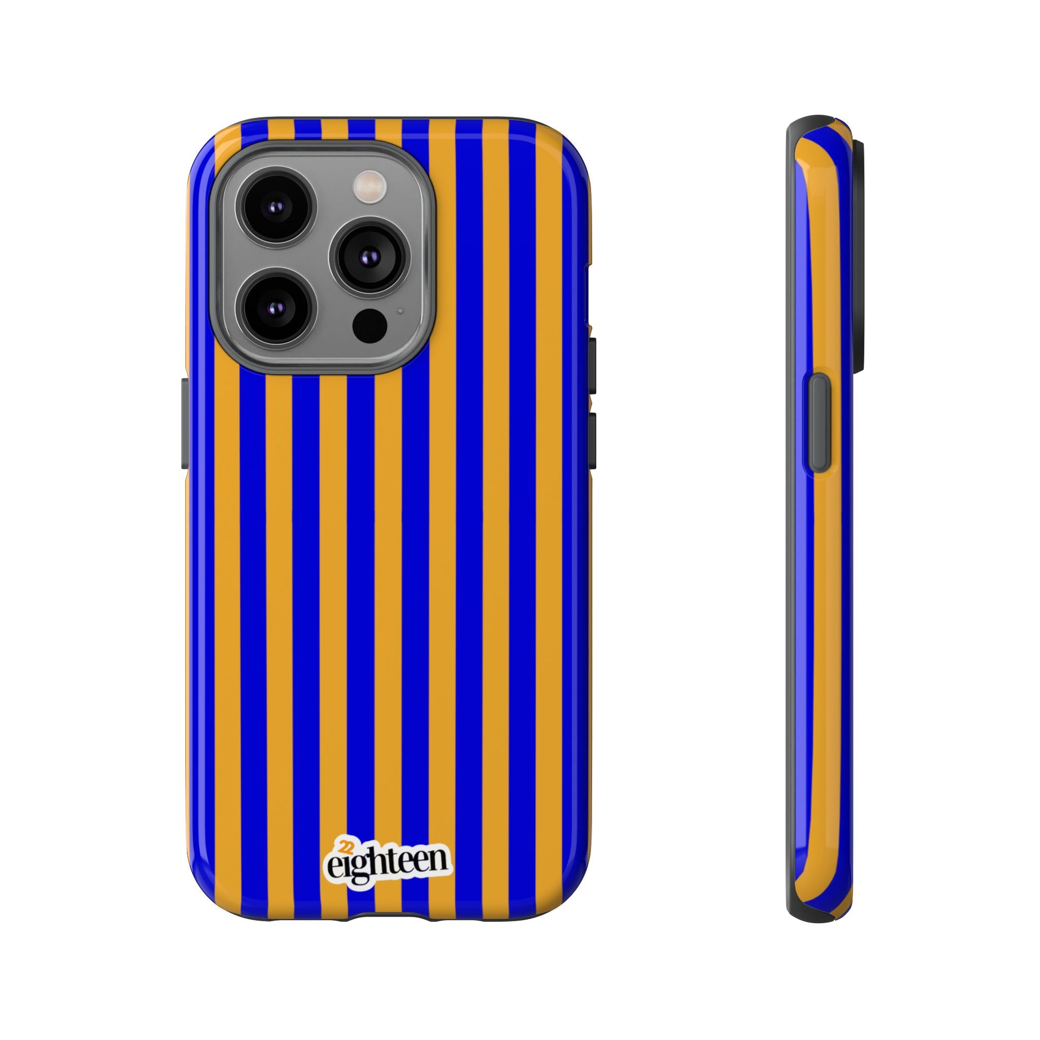 Royal Blue & Gold Baseline Tough Phone Case