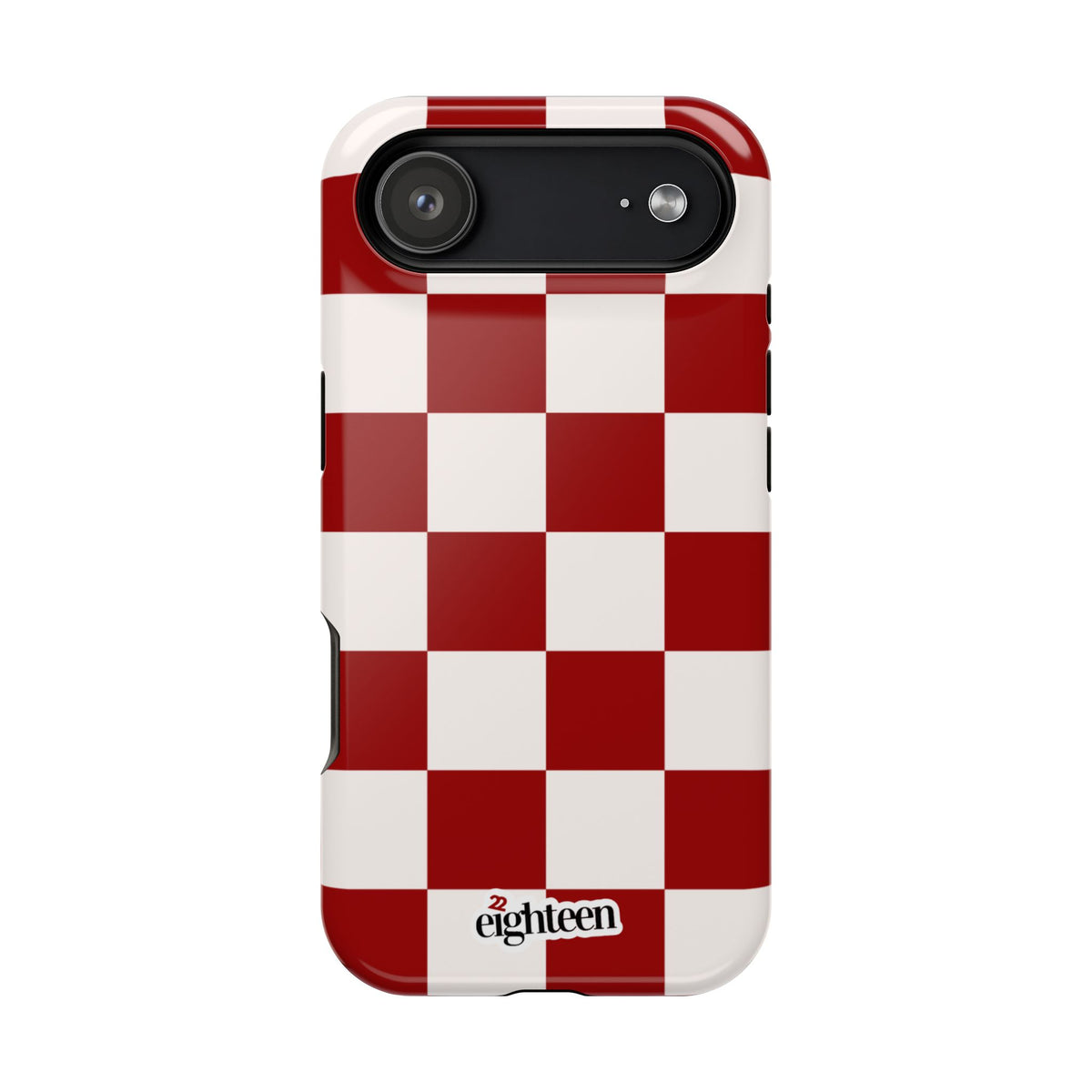 Crimson & Cream Check, Please! MagSafe Phone Case