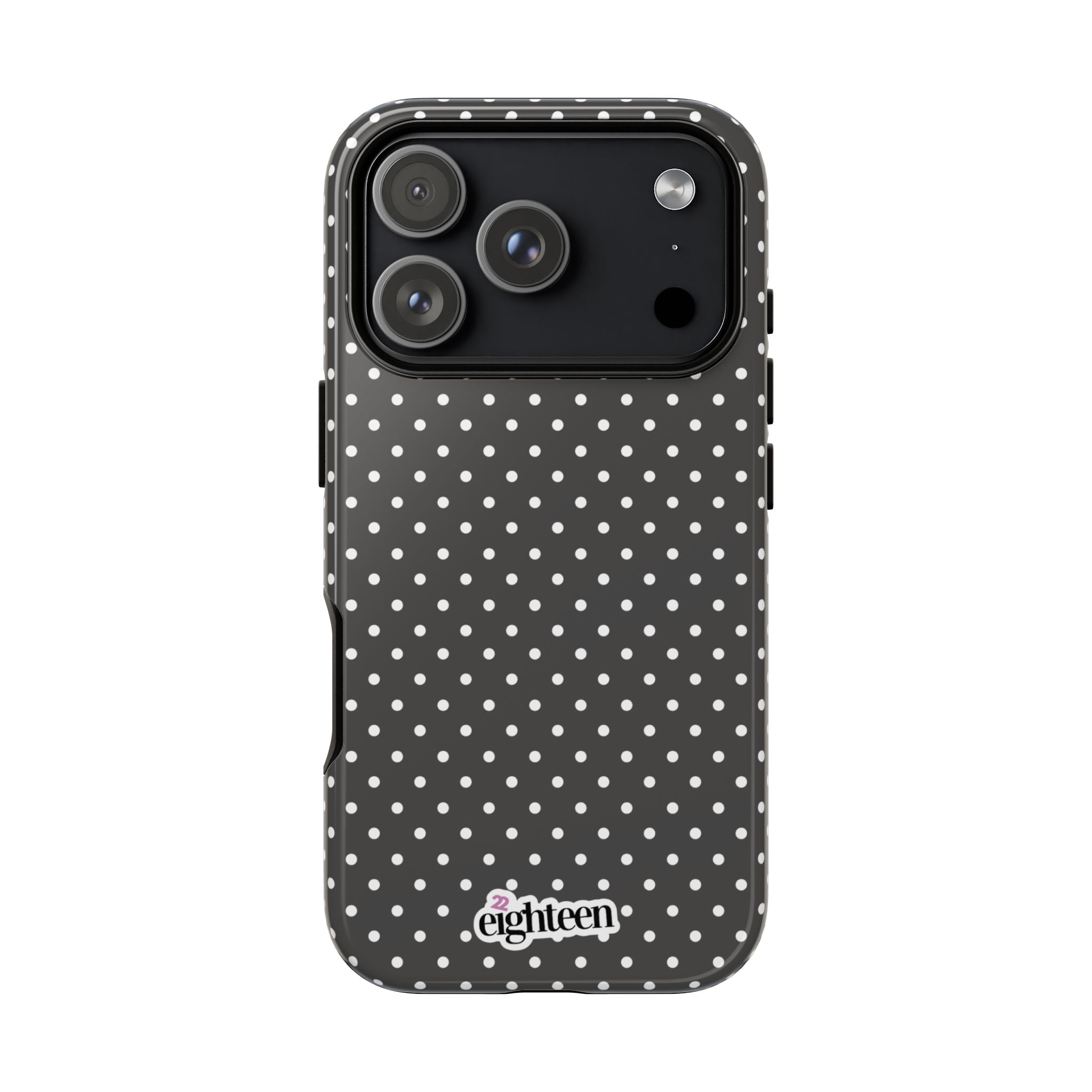 Charcoal Dotty Tough Phone Case