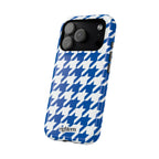 Royal Blue & White Staccato MagSafe Phone Case