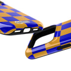 Royal Blue & Gold Check, Please! MagSafe Phone Case