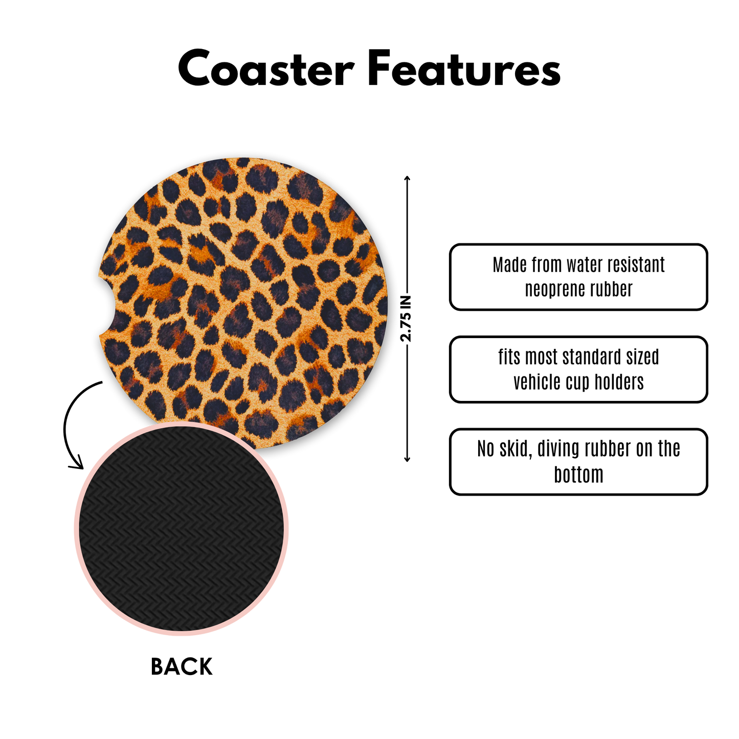 Lux Leopard Cute Coasters