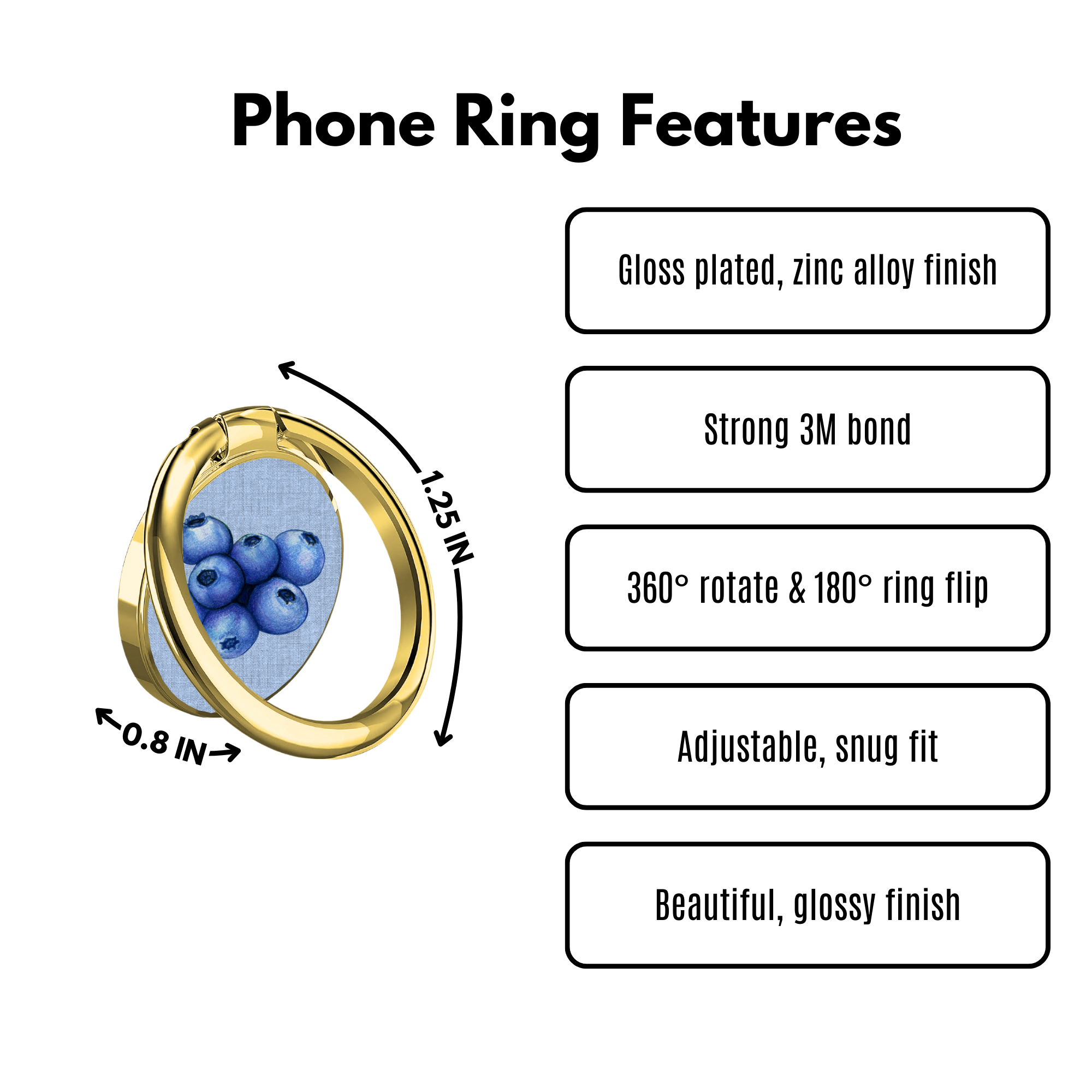 Berry Luxe Phone Ring