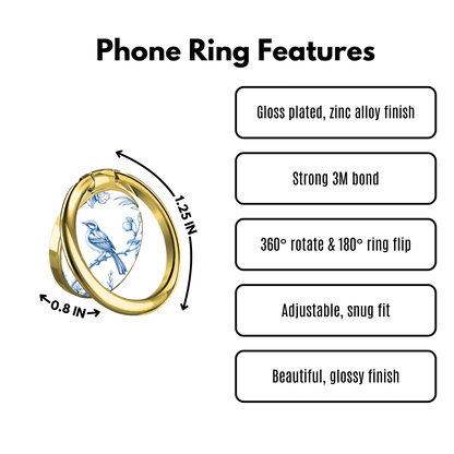 Porcelain Bird Phone Ring