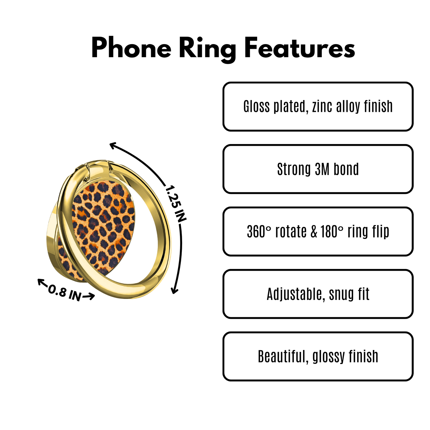 Lux Leopard Phone Ring