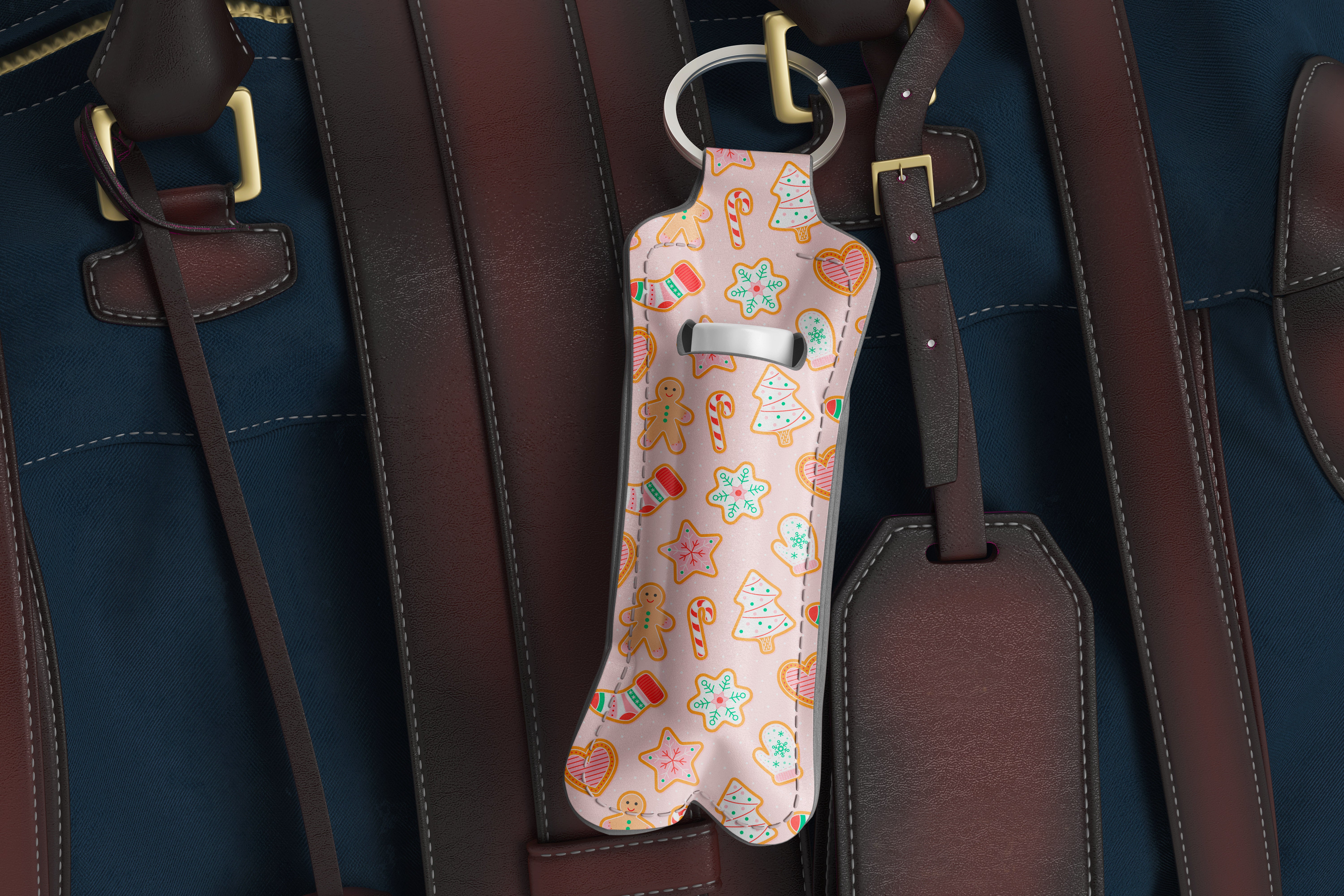 Gingerbread Bae Lip Balm Pouch Keychain