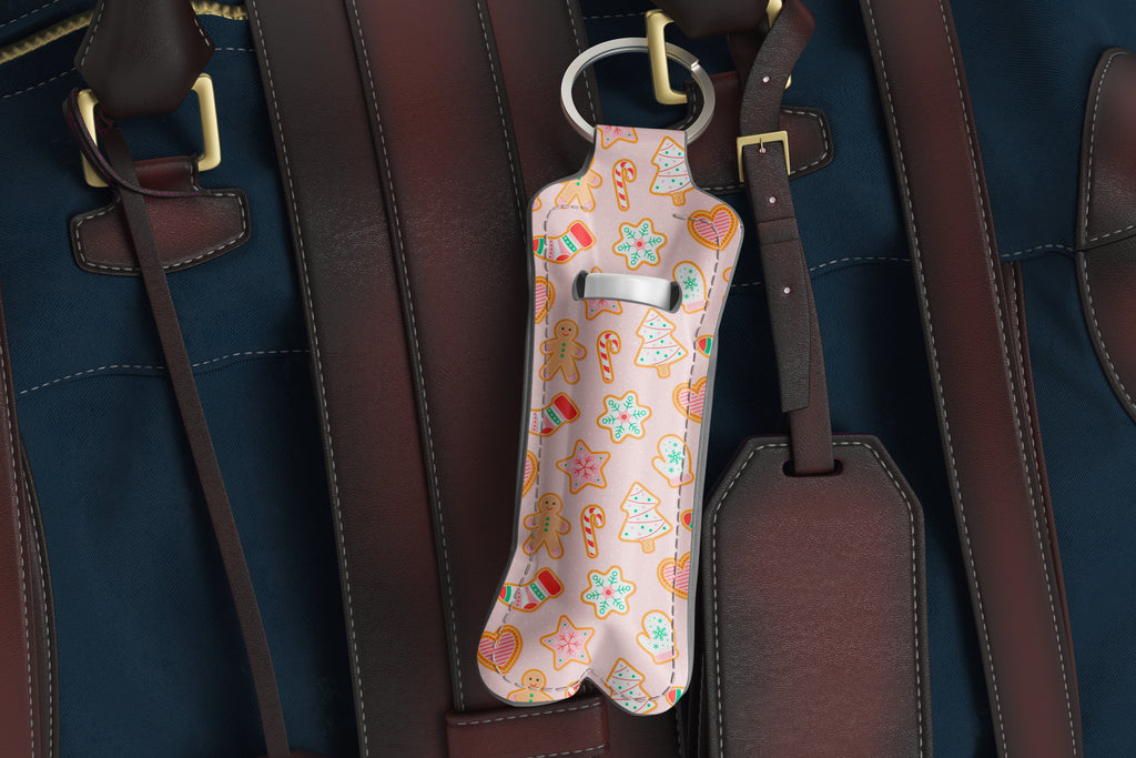 Gingerbread Bae Lip Balm Pouch Keychain