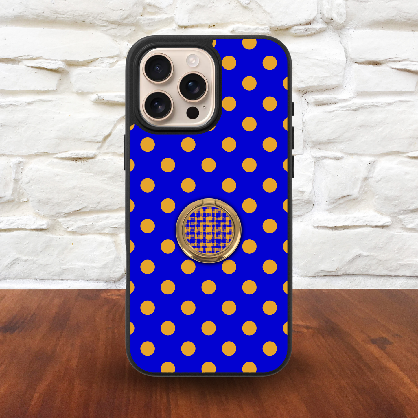 Black Sorority Plaid Phone Ring