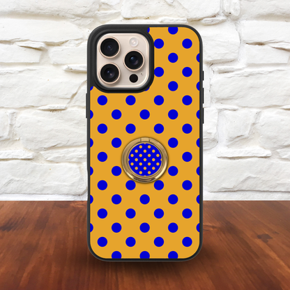 Black Sorority Polka Dot Phone Ring