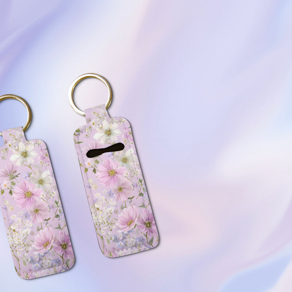 Lilac Whisper Lip Balm Pouch Keychain
