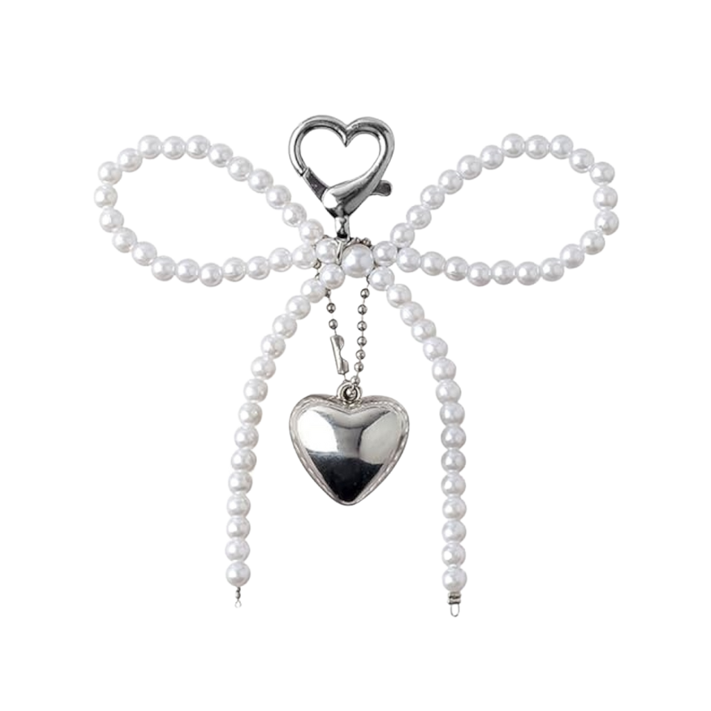 Pearl Bow Bag Charm