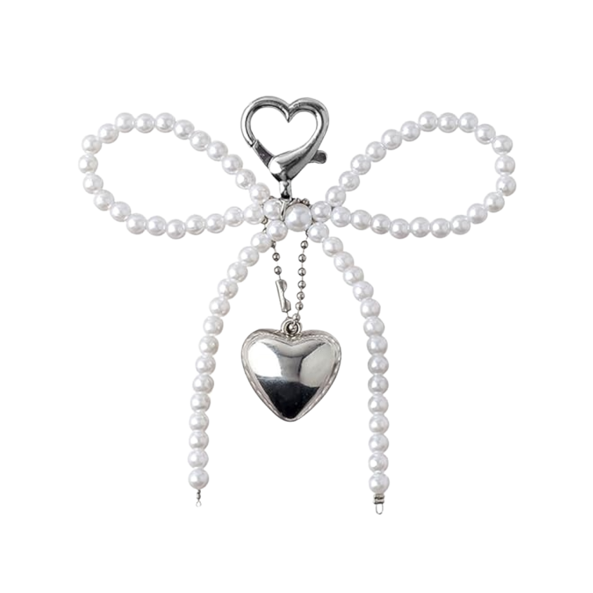 Pearl Bow Bag Charm