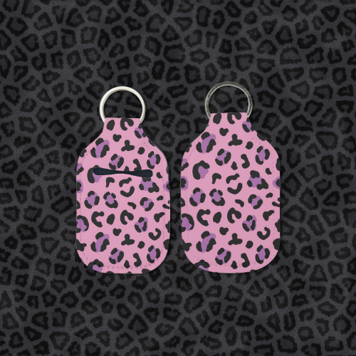 Leopard Life Hand Sanitizer Keychain