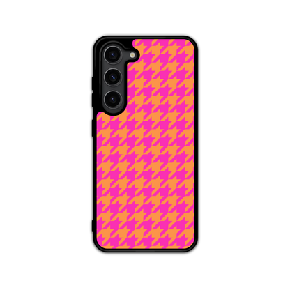 Colorblock Houndstooth Phone Case