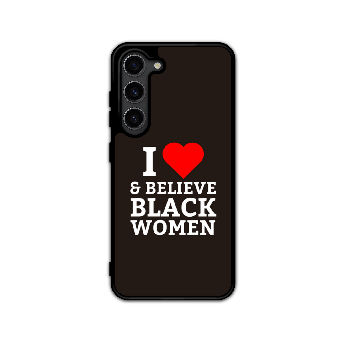 I HEART & Believe Black Women Flex Phone Case