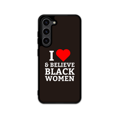 I HEART & Believe Black Women Flex Phone Case