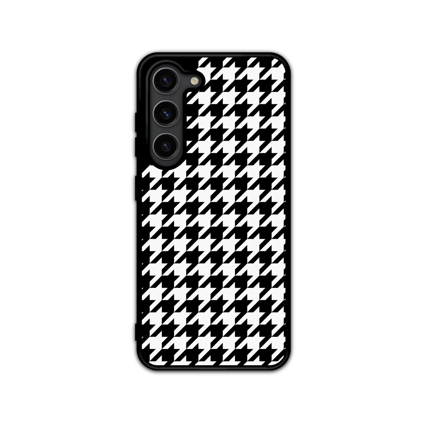 Colorblock Houndstooth Phone Case