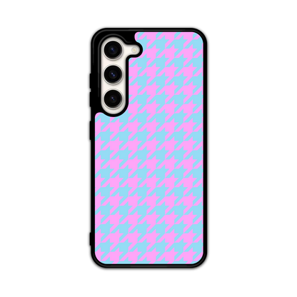 Colorblock Houndstooth Phone Case