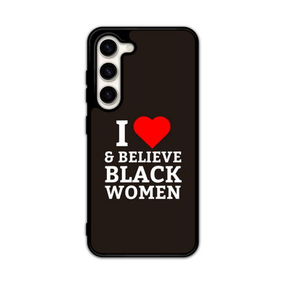 I HEART & Believe Black Women Flex Phone Case