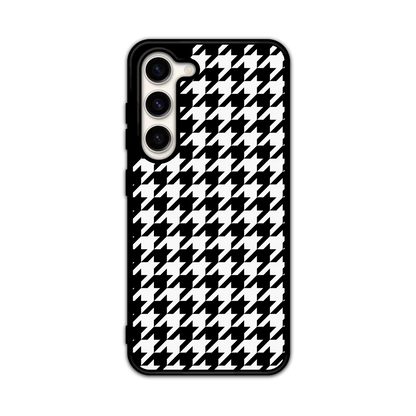 Colorblock Houndstooth Phone Case