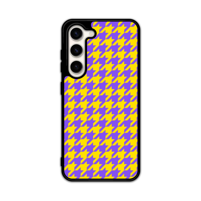 Colorblock Houndstooth Phone Case