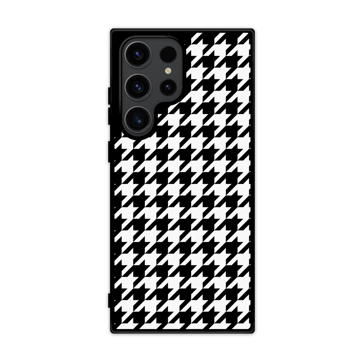 Colorblock Houndstooth Phone Case