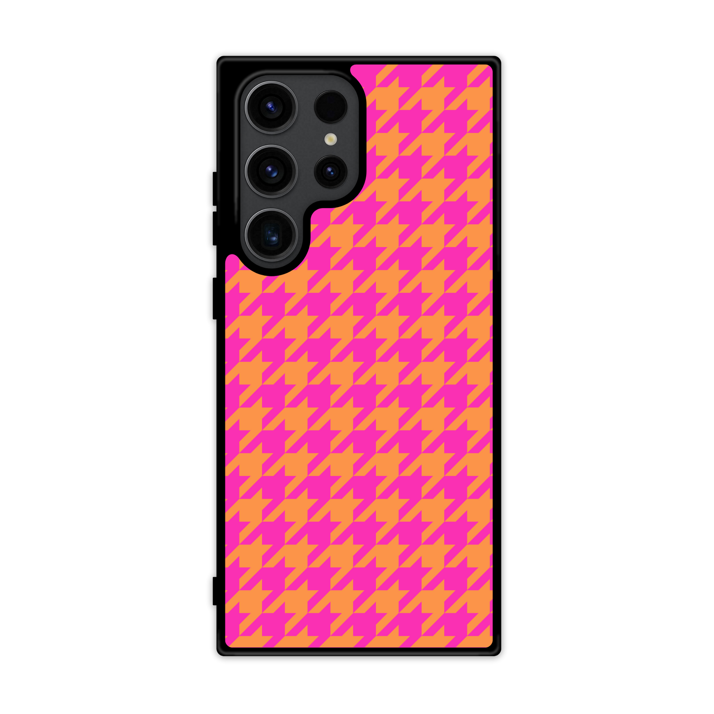 Colorblock Houndstooth Phone Case