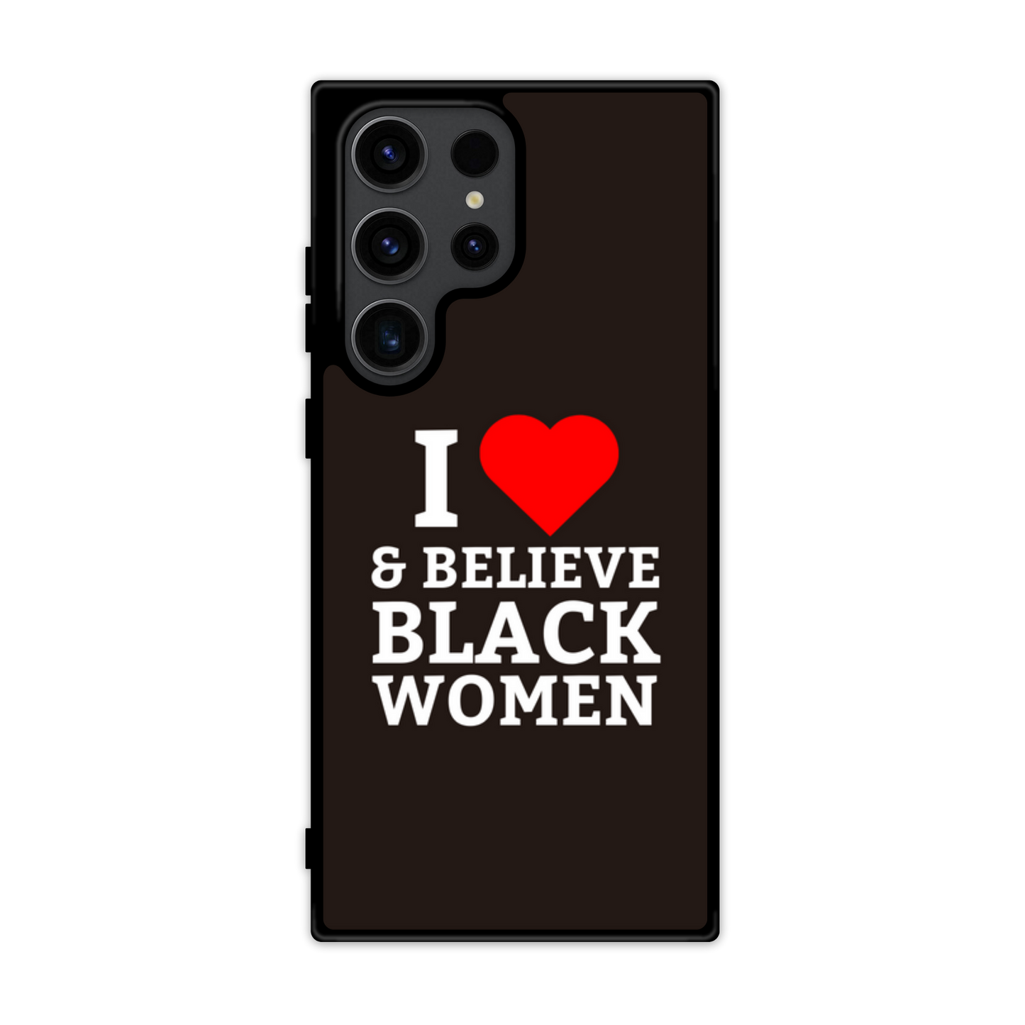 I HEART & Believe Black Women Flex Phone Case