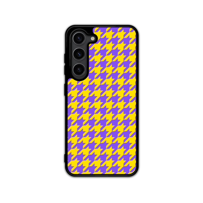 Colorblock Houndstooth Phone Case