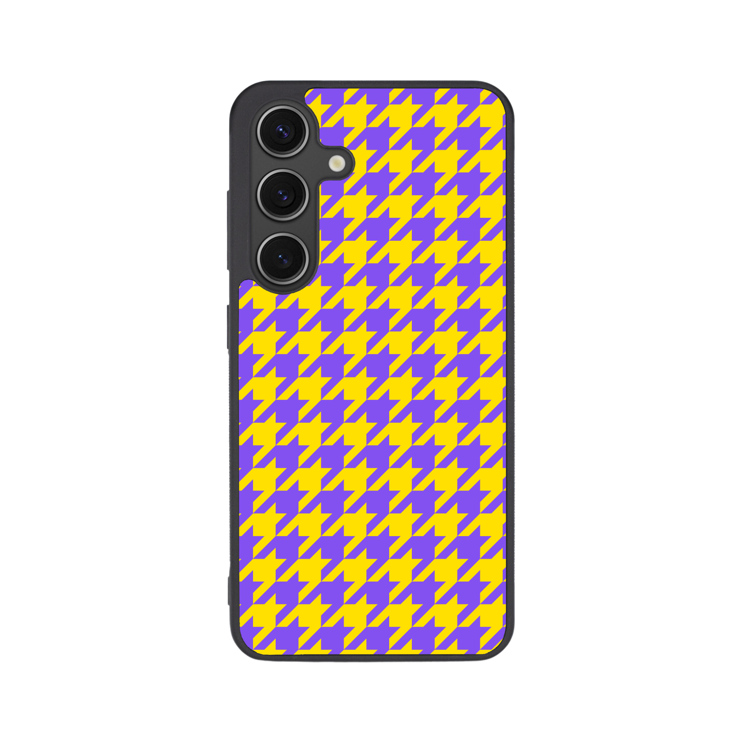 Colorblock Houndstooth Phone Case