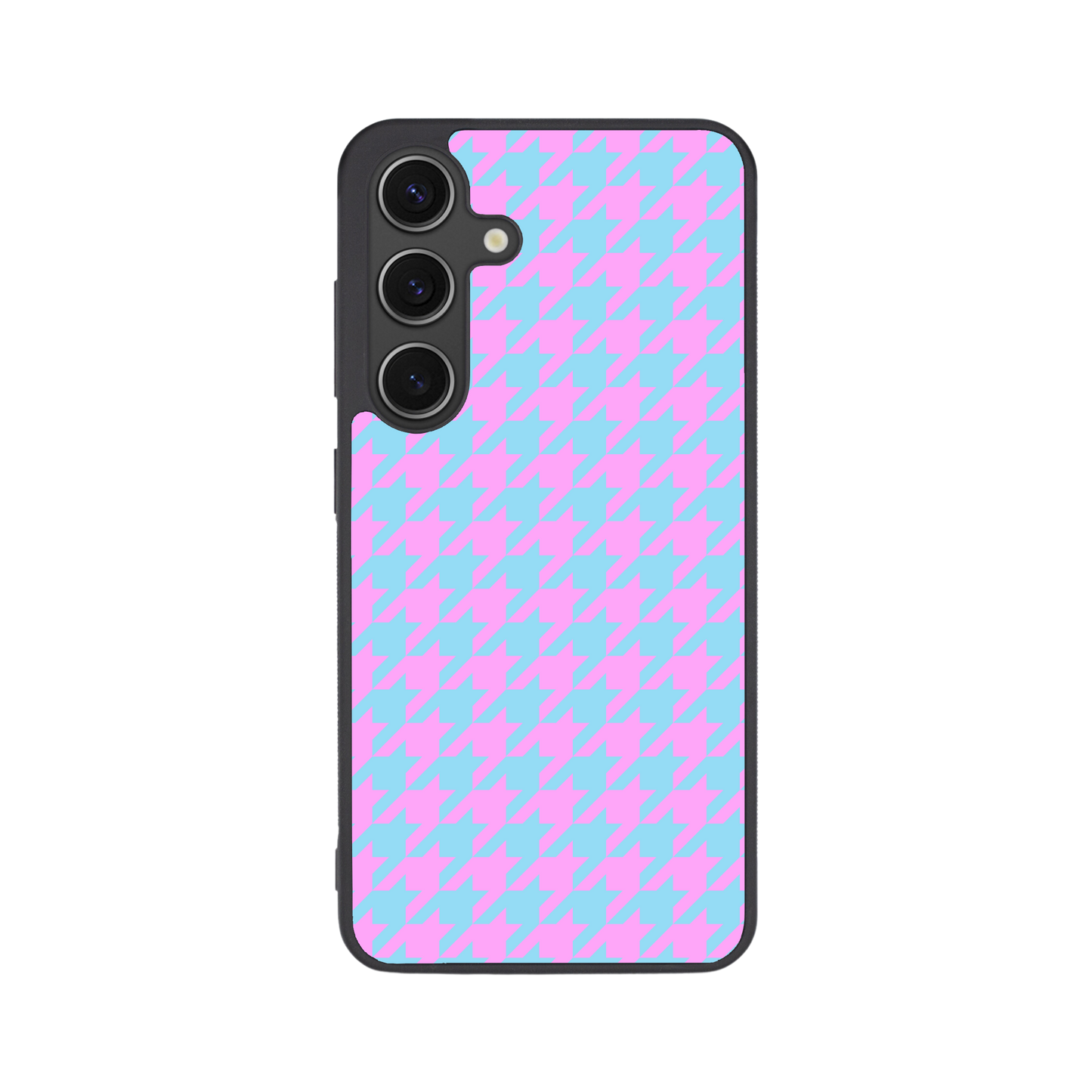 Colorblock Houndstooth Phone Case