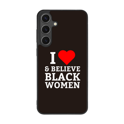 I HEART & Believe Black Women Flex Phone Case