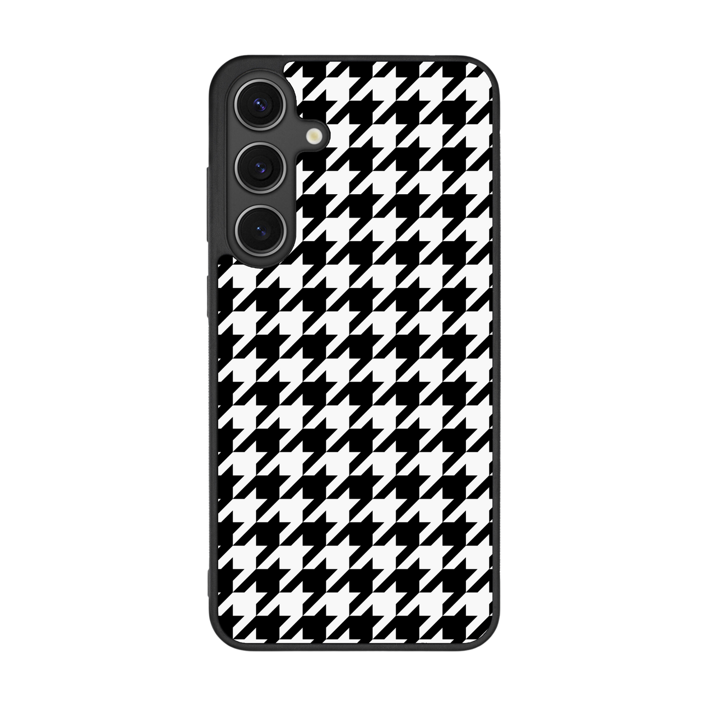 Colorblock Houndstooth Phone Case