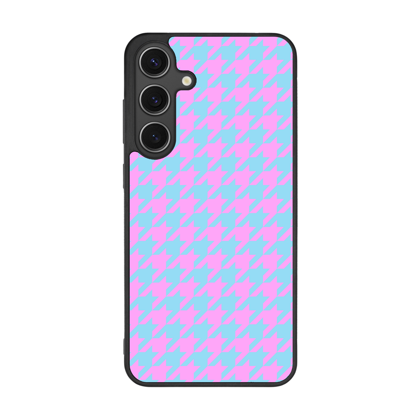 Colorblock Houndstooth Phone Case