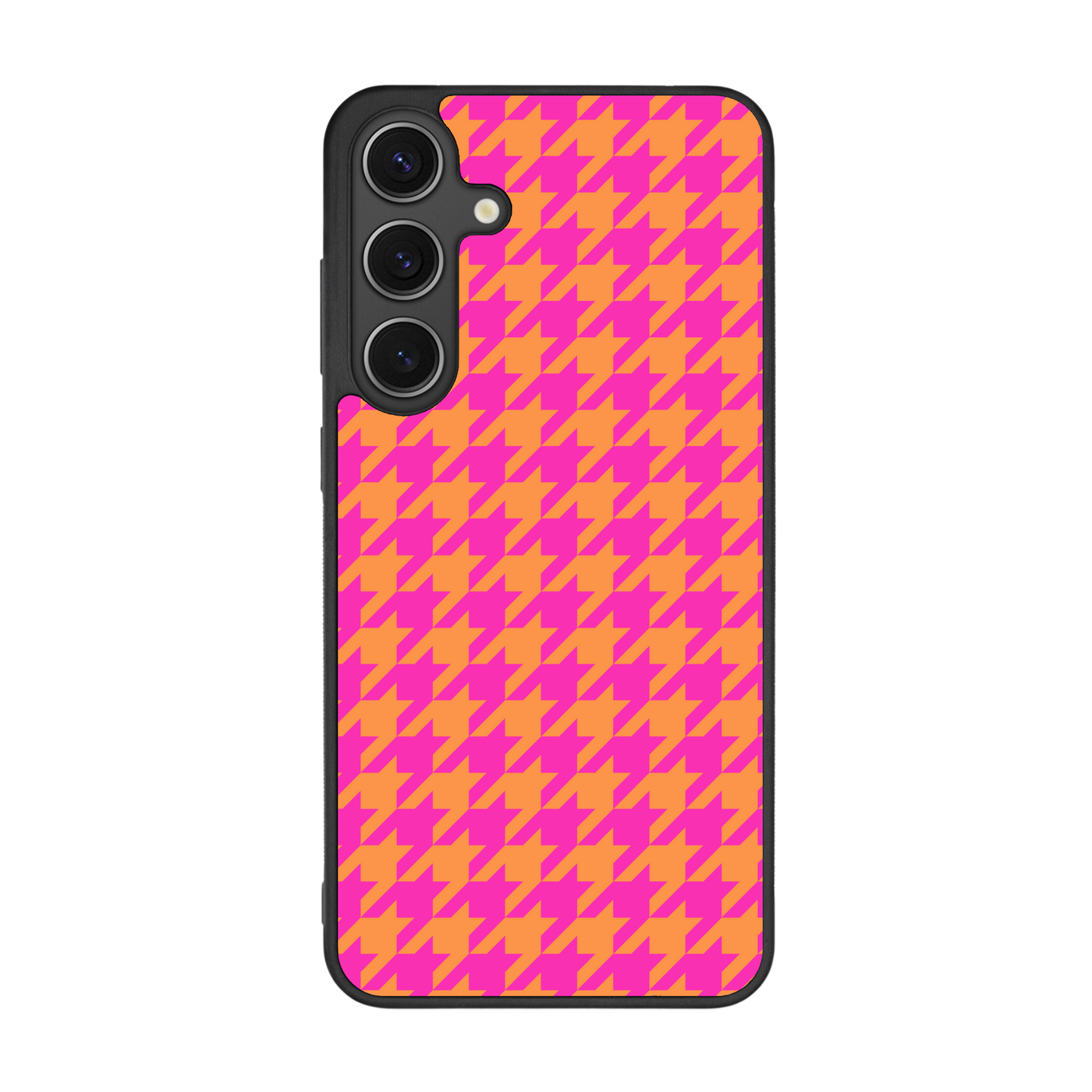 Colorblock Houndstooth Phone Case