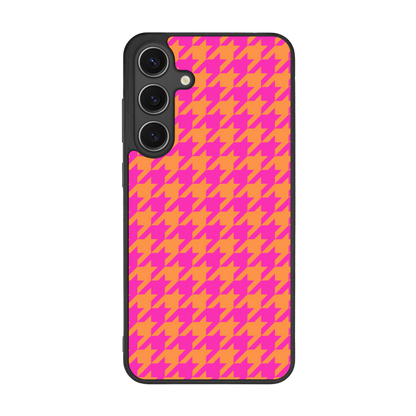 Colorblock Houndstooth Phone Case