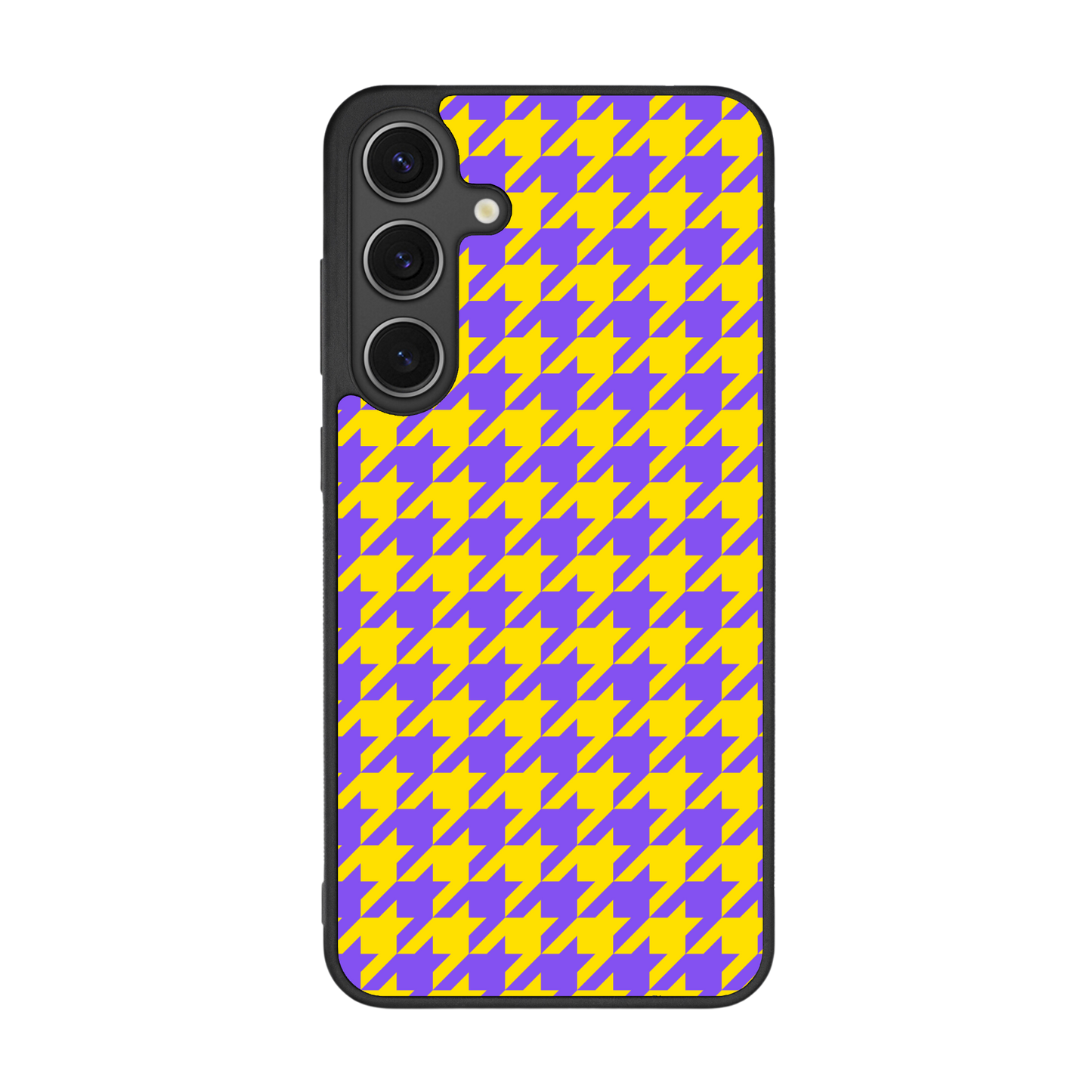 Colorblock Houndstooth Phone Case