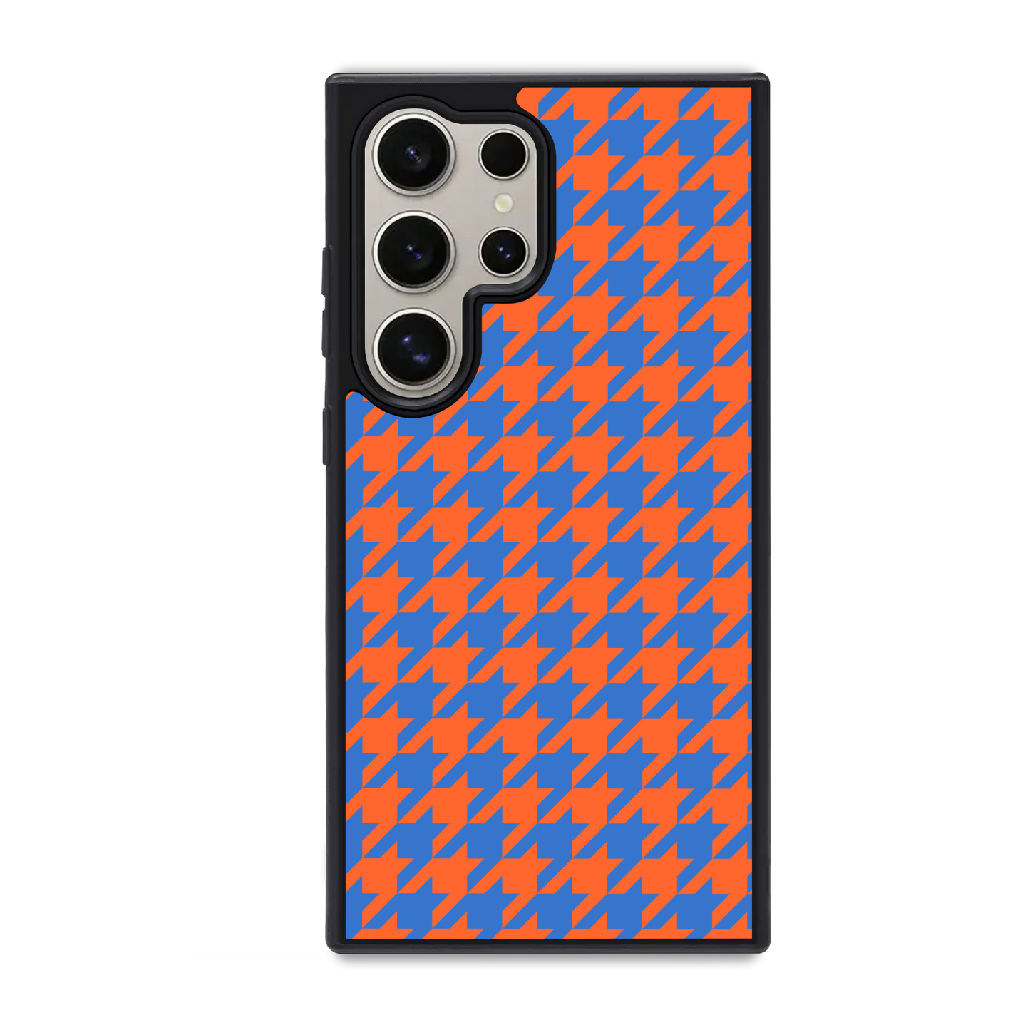 Colorblock Houndstooth Phone Case