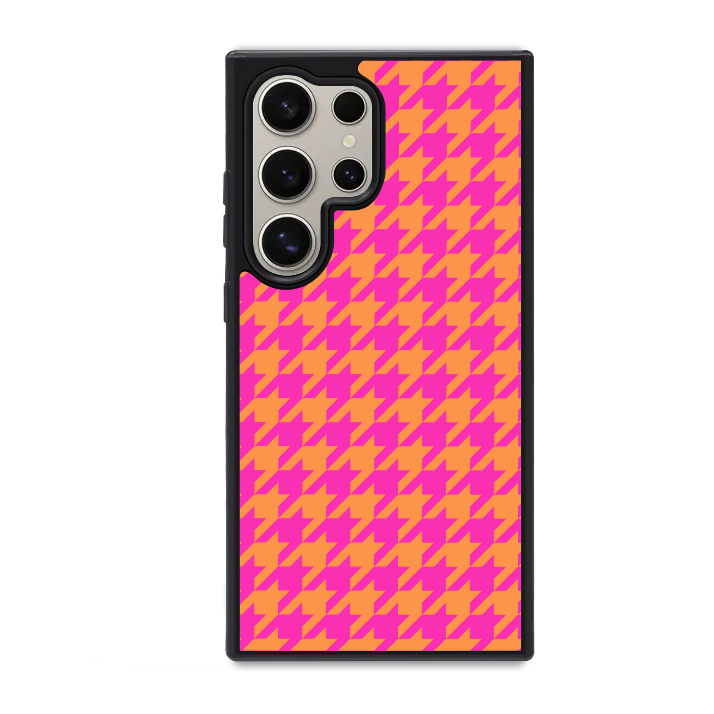 Colorblock Houndstooth Phone Case