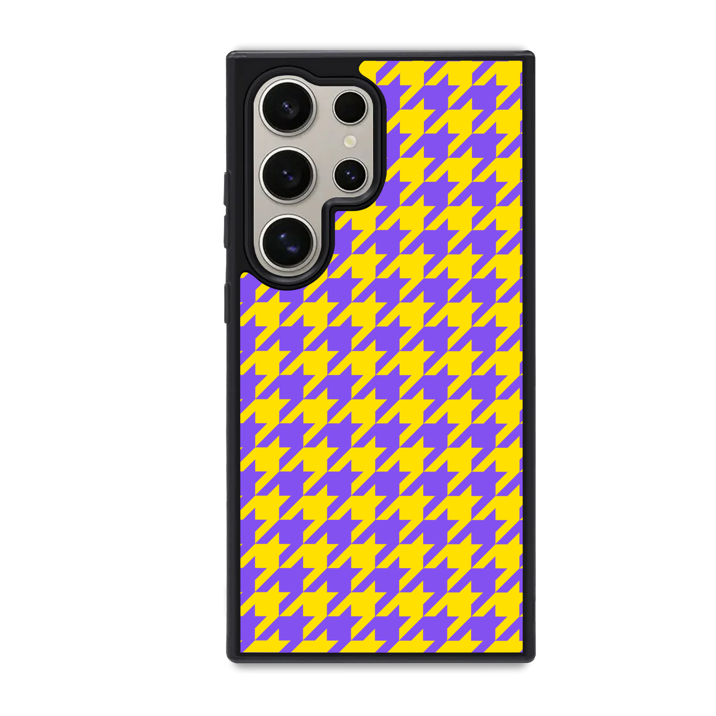 Colorblock Houndstooth Phone Case