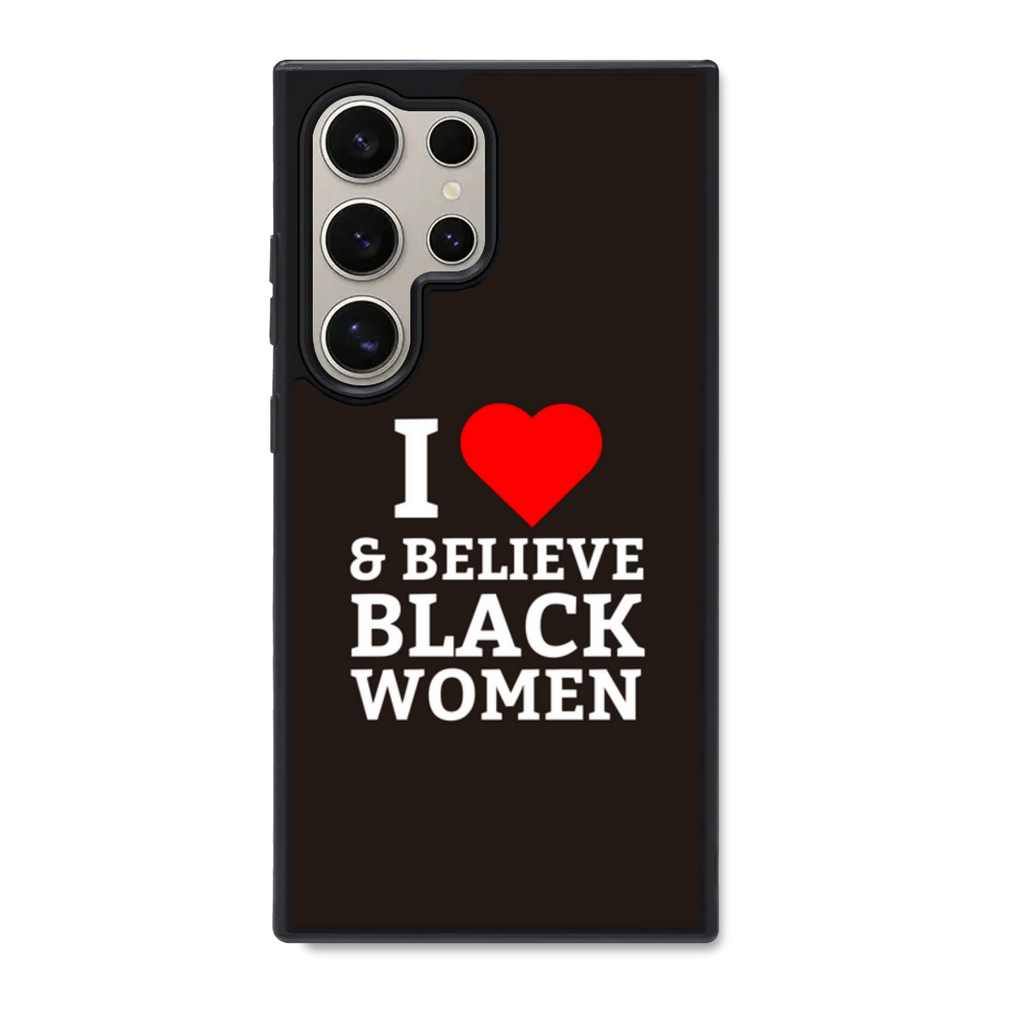 I HEART & Believe Black Women Flex Phone Case