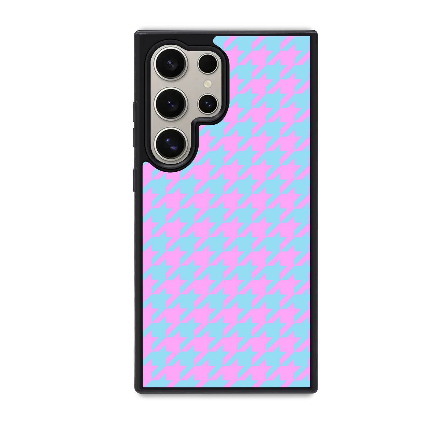 Colorblock Houndstooth Phone Case