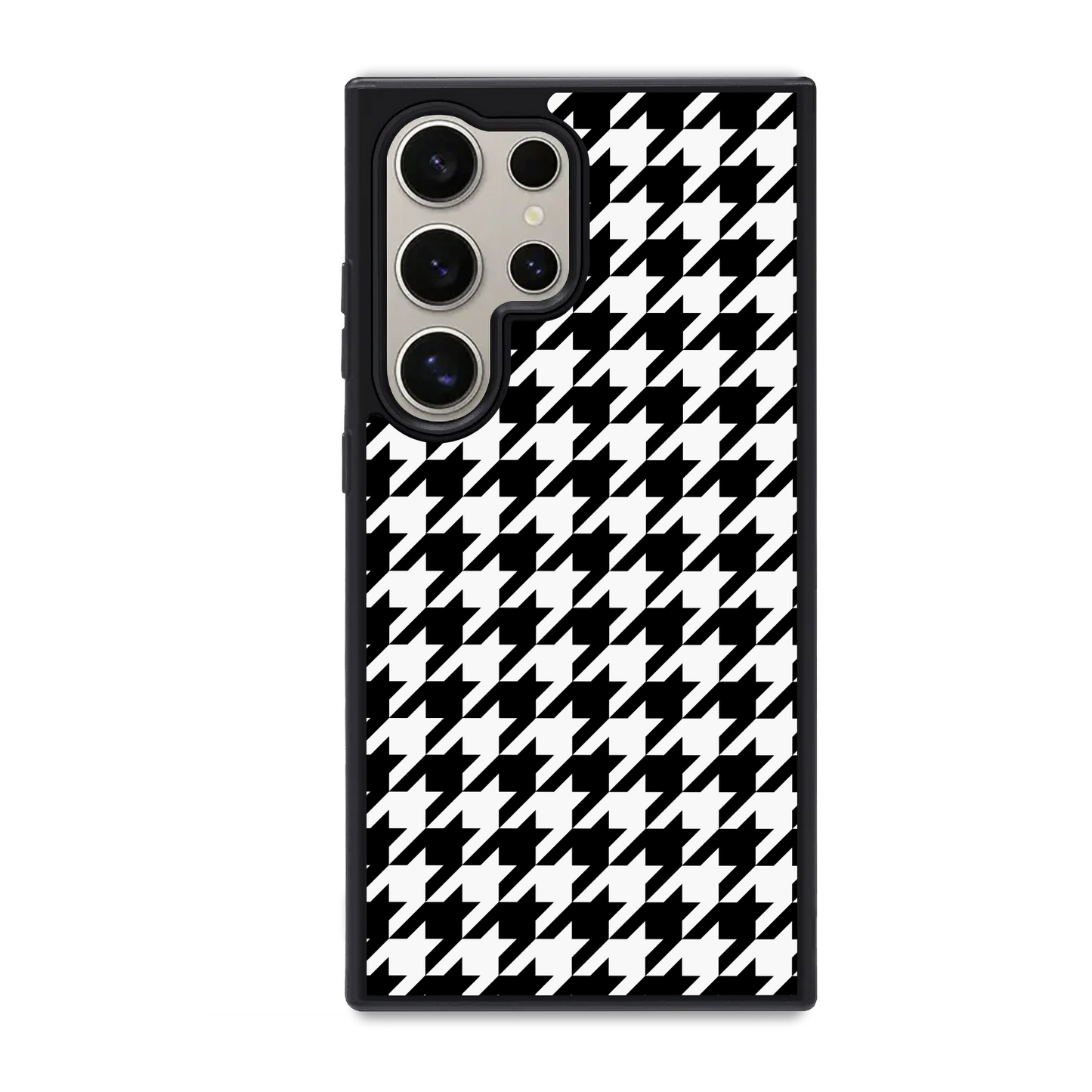 Colorblock Houndstooth Phone Case