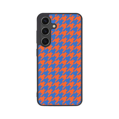 Colorblock Houndstooth Phone Case