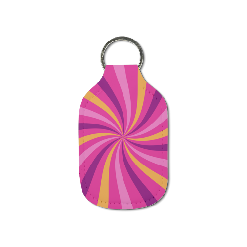 Pink Starburst Hand Sanitizer Keychain