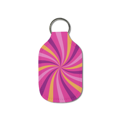 Pink Starburst Hand Sanitizer Keychain