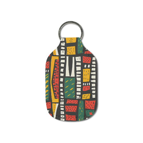 Mudcloth Hand Sanitizer Keychain