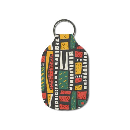 Mudcloth Hand Sanitizer Keychain