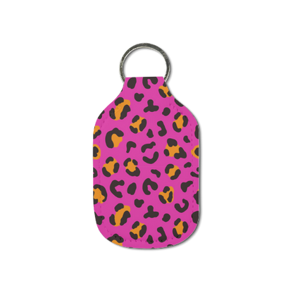 Leopard Life Hand Sanitizer Keychain