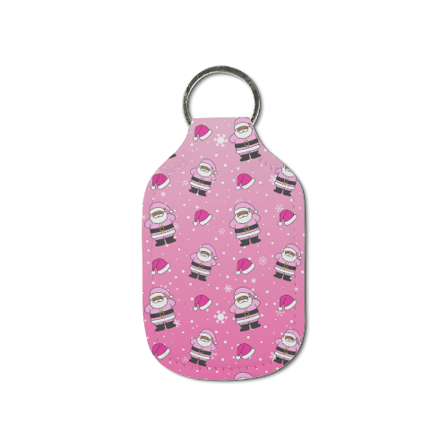 Pink Santa Hand Sanitizer Keychain